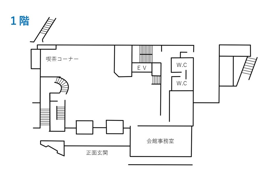 姫路市市民会館1階館内図