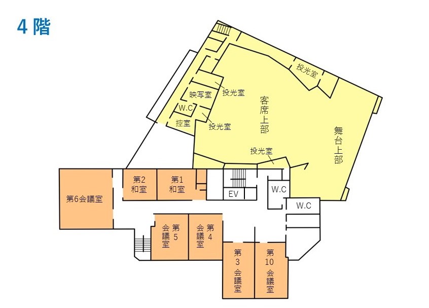 姫路市市民会館4階館内図